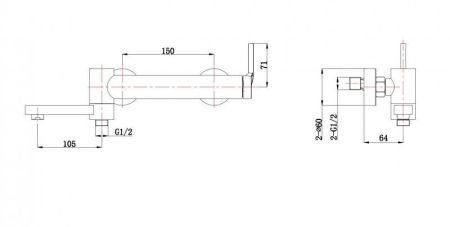Смеситель для ванны и душа BELBAGNO ETN-VASM-IN