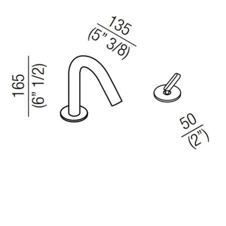 Agape Square Смеситель для раковины, с джойстиком, на 2отв., излив: 13,5см, цвет: глянец, артикул ARUB1006A