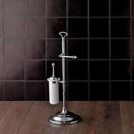 Devon SINGLE Стойка напольная с бумагодержателем и ершиком, цвет хром, артикул SL12CR