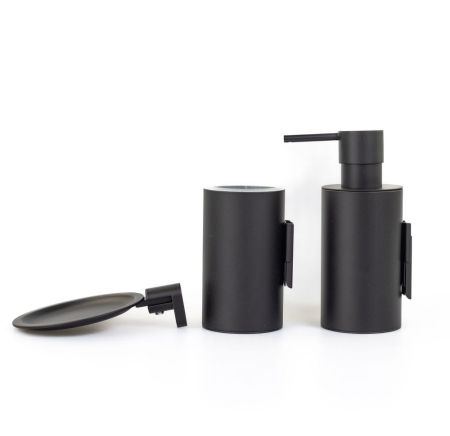 Stil Haus Hashi, настенная металлическая мыльница, цвет чёрный матовый, артикул HS09M(23)