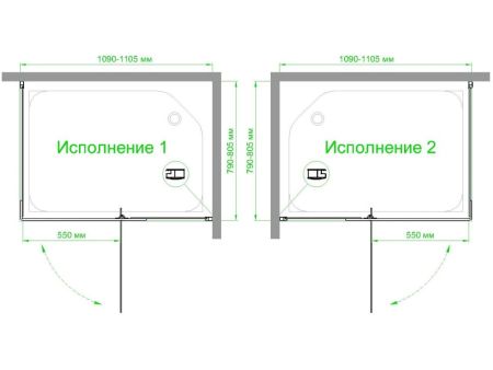 Душевой уголок Royal Bath  RB  HPVD-C-CH 110х80х200 (матовое), артикул RB8110HPVD-C-CH
