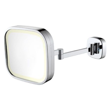 Зеркало косметическое с подсветкой JAVA S-M332, хром, артикул S-M332