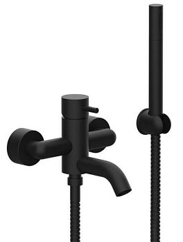 Daniel Tokyo, однорычажный смеситель для ванны c набором для душа, цвет цвет черный матовый