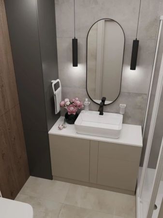 Cмеситель для раковины Knotlor KN-20/GM, оружейная сталь