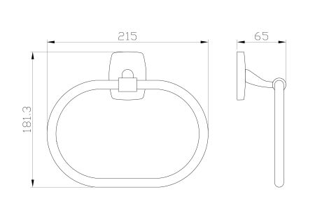 Кольцо для полотенец WONZON & WOGHAND PORTO, Хром (WW-1003), артикул WW-1003