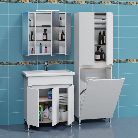 Тумба для умыв. "Лондон-80" 3 дверки, напол. (ум. Фостер 80), артикул 224041