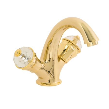 PRESTIGE CRYSTAL Смеситель для раковины, золото, артикул 28014