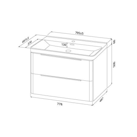 Тумба с умывальником IDDIS Cloud X подвесная, 80 см, белый (CLX80W0i95K), артикул CLX80W0i95K