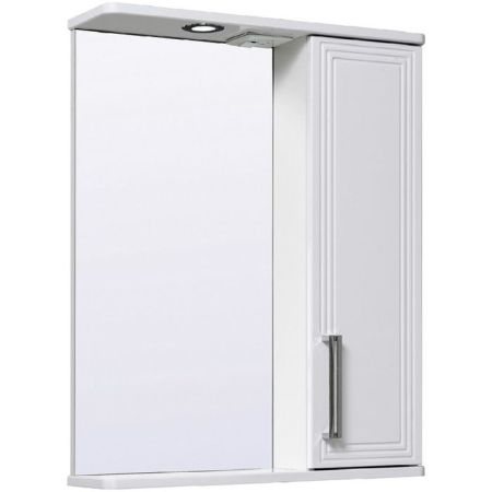 Зеркало со шкафом Runo Олимпия 60 4620750028121 с подсветкой Белое