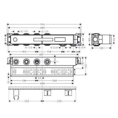 AX  Скрытая часть для термостата Select, для 2 потребителей