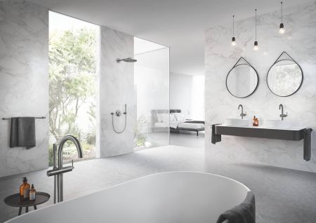 Термостат GROHE Grohtherm SmartControl на 3 выхода, внешняя монтажная часть, темный графит матовый (29121AL0)