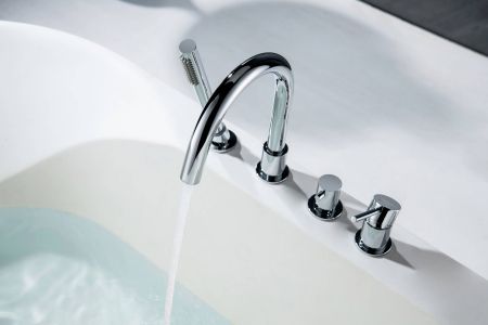 Смеситель на борт ванны на 4 отв. AQUATEK AQ1348CR ЕВРОПА, артикул AQ1348CR