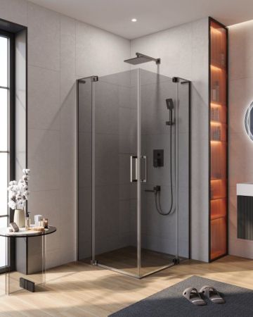 SLIDER-A-2-90/100-BR-BORO Душевой уголок, артикул SLIDER-A-2-90/100-BR-BORO