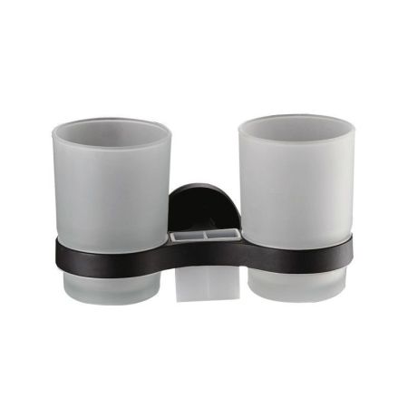 Стакан для ванной комнаты двойной Haiba HB8708, черный