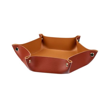 ADJ Мелочница, 15x18xH5 см., цвет: бордо/коньяк, артикул 0112.30/09