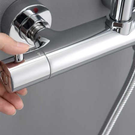 Душевая стойка Esse VSFS-1E1TCH термостатическая, хром, артикул VSFS-1E1TCH