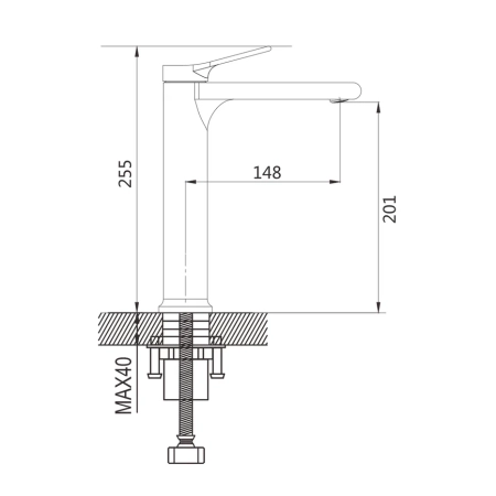 Смеситель для раковины Shevanik S8311H, черный, артикул S8311H