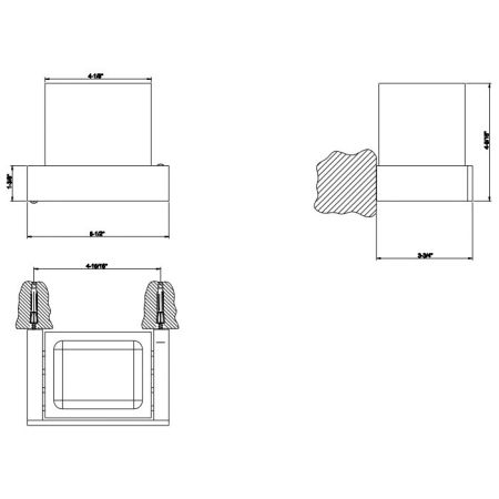 GESSI  INVERSO ACCESSORIES Стакан настенный черный, цвет: Brass Brushed PVD