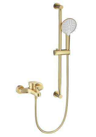 Смеситель для ванны с душевым гарнитуром WONZON & WOGHAND, Брашированное золото (WW-C2501-BG)