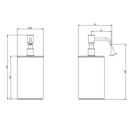 GESSI Rilievo Дозатор для жидкого мыла настольный, цвет: nero XL, артикул 59537#299