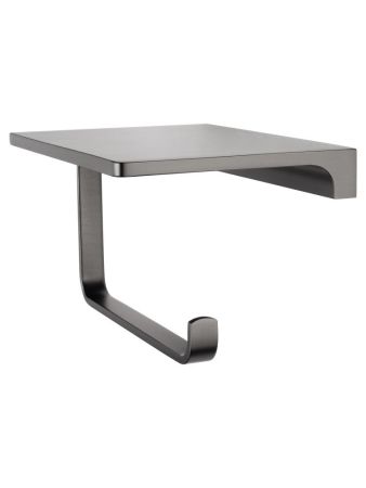 Держатель для туалетной бумаги с полкой WONZON & WOGHAND ECLIPSE, Темный графит (WW-9126-BGM), артикул WW-9126-BGM