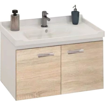 Тумба с раковиной Comforty Рига 70 4142215 подвесная Дуб сонома