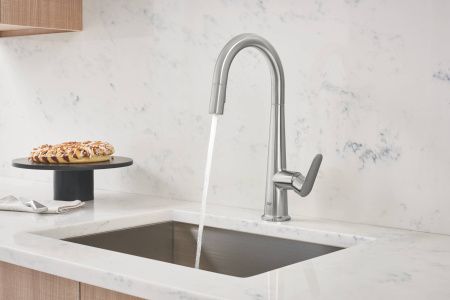 Смеситель для кухни GROHE Veletto с высоким выдвижным изливом, суперсталь (30419DC0) Смеситель для кухни GROHE Veletto с высоким выдвижным изливом, суперсталь (30419DC0)