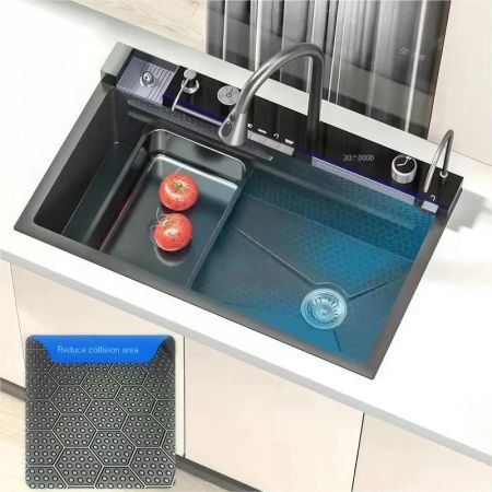 Многофункциональная кухонная мойка Savol S-SC001Q, графит, артикул S-SC001Q