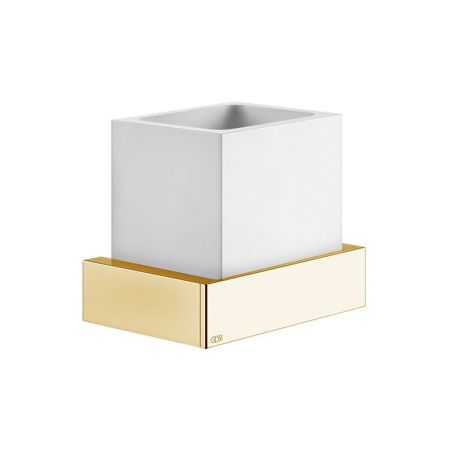 Gessi Rettangolo Стакан подвесной, цвет: Gold CCP/белый, артикул 20807#080