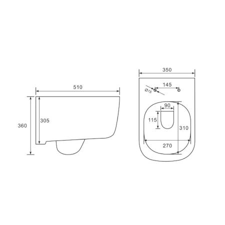 подвесные унитазы Vincea Унитаз подвесной Idea VT1-33 безободковый, цвет белый, ультратонкое soft-close сиденье,, артикул VT1-33