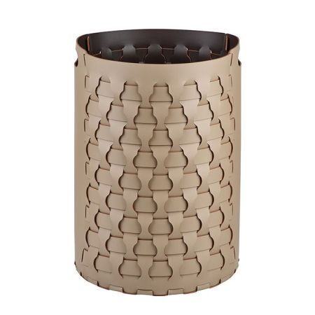 ADJ Круглая корзина для белья Dubai, D40xH57 см., цвет: капучино/шоколад, артикул 2057.04/06