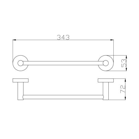 Полотенцедержатель Rav Slezak COLORADO COA0701/30Z, золото, артикул COA0701/30Z