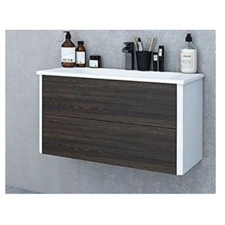 Тумба под раковину Акватон Брук 100 подвесная 1A202101BCDF0 Коричневая, артикул 1A202101BCDF0