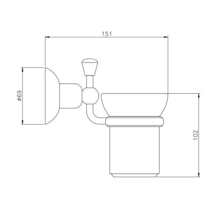 Nicolazzi Cristallo Di Rocca Стакан подвесной, цвет: белый / хром, артикул 1488CR09C