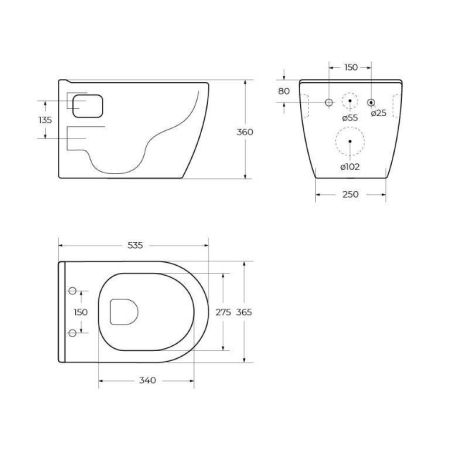 Комплект инсталляции BELBAGNO BB026 с унитазом LOTO и клавишей смыва, артикул BB070CHR/SC/BB026/BB042BL