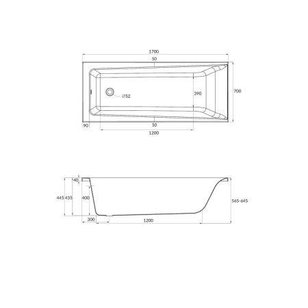 Ванна Cersanit  прямоугольная NIKE 150x70 (63346), артикул 63346