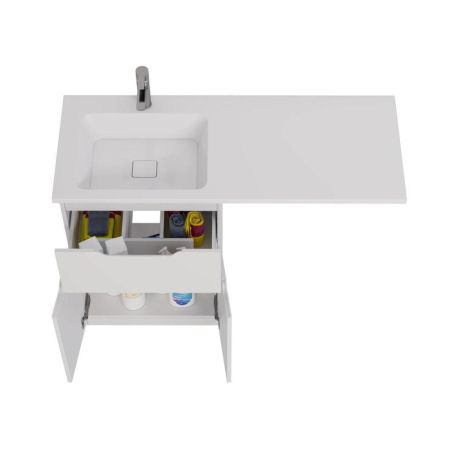 Тумба с раковиной напольная Dreja Vega 60 см, белый, артикул 99-0450-com