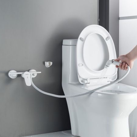 Гигиенический душ со смесителем Shevanik S4705C-1, белый