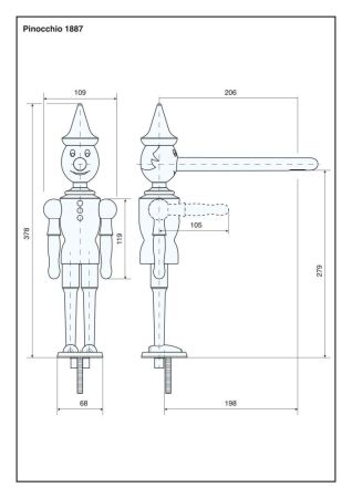 Emmevi Pinocchio, двухрычажный кухонный смеситель (излив 20,6 см), без донного клапана, цвет хром