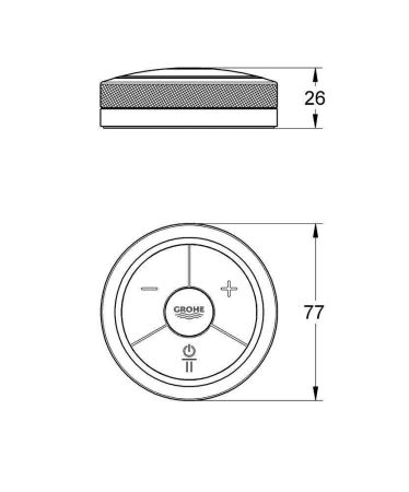 Блок дистанционного управления для электронных смесителей GROHE F-digital, хром (36309000)