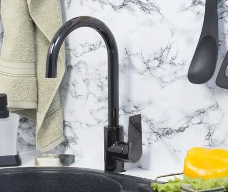 Смеситель для кухни WasserKRAFT Glan 6607 Черный глянцевый