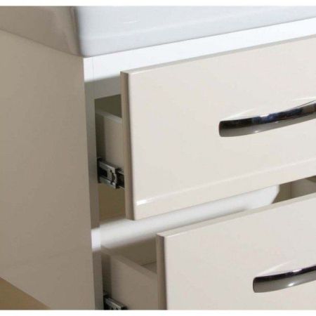 Тумба под раковину Bellezza Рокко 60 4635309670072 подвесная Бежевая Белая, артикул 4635309670072