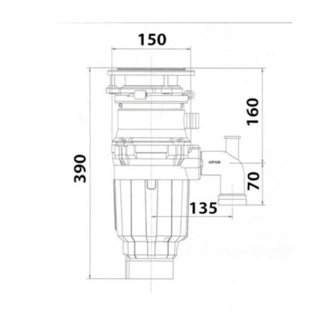 Измельчитель пищевых отходов бытовой Bone Crusher 910 AS-Slim Line, артикул ВС910_SlimLine