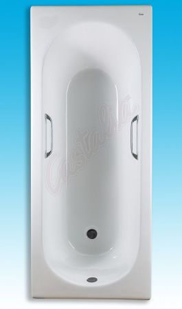 Чугунная ванна Castalia 170х70 с ручками с антискользящим покрытием