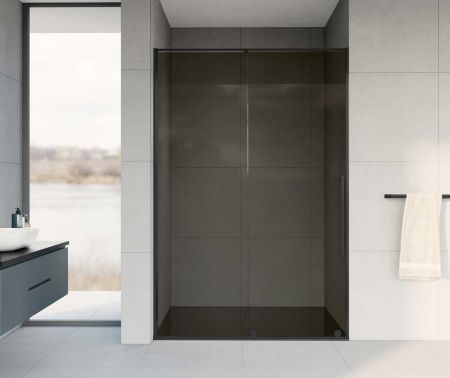 Душевая дверь Arno VPS-1A120CGB, 1200, черный, стекло тонированное, артикул VPS-1A120CGB