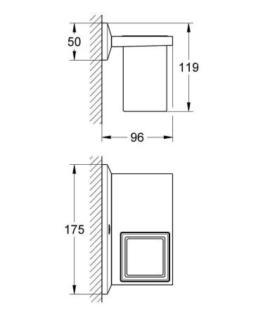 Стакан для зубных щеток с держателем и полочкой GROHE Allure Brilliant, хром (40503000), артикул 40503000