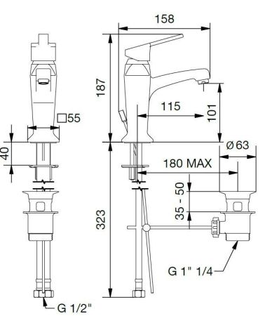 Смеситель для раковины CEZARES LEGEND-LSM2, артикул LEGEND-LSM2-02