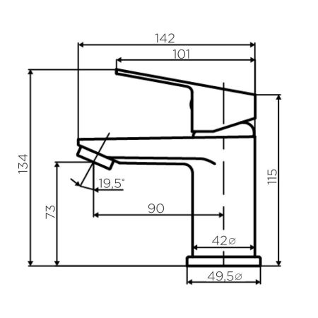 D4002100 Prime смеситель для умывальника