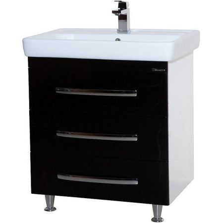 Тумба под раковину Bellezza Рокко 80 4635313660045 Черная Белая, артикул 4635313660045