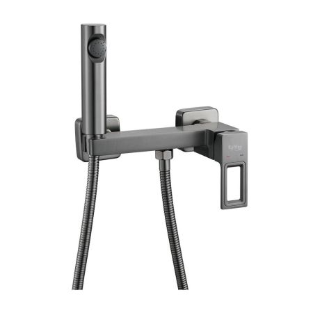 Гигиенический душ со смесителем Raffine F0596T-1, оружейная сталь